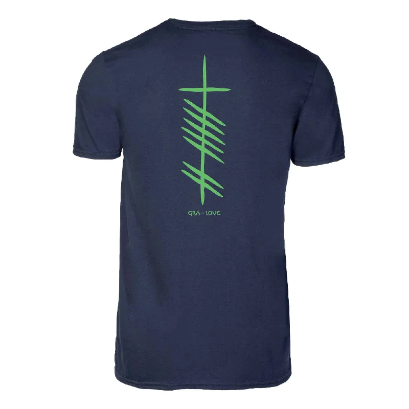 Ogham Love T-Shirt, Navy